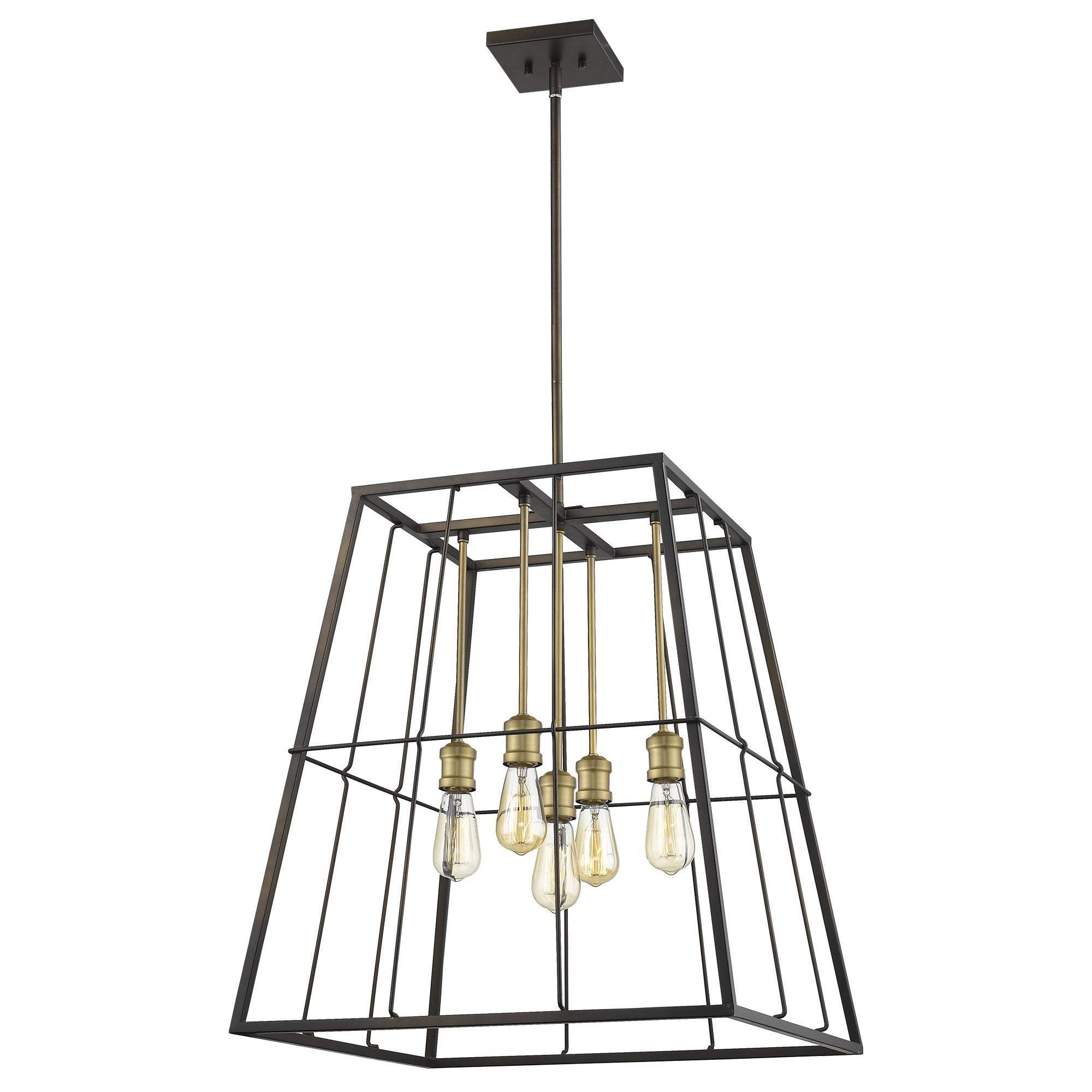 Charley 5-Light Oil-Rubbed Bronze Pendant - Homeroots - Flyclothing LLC