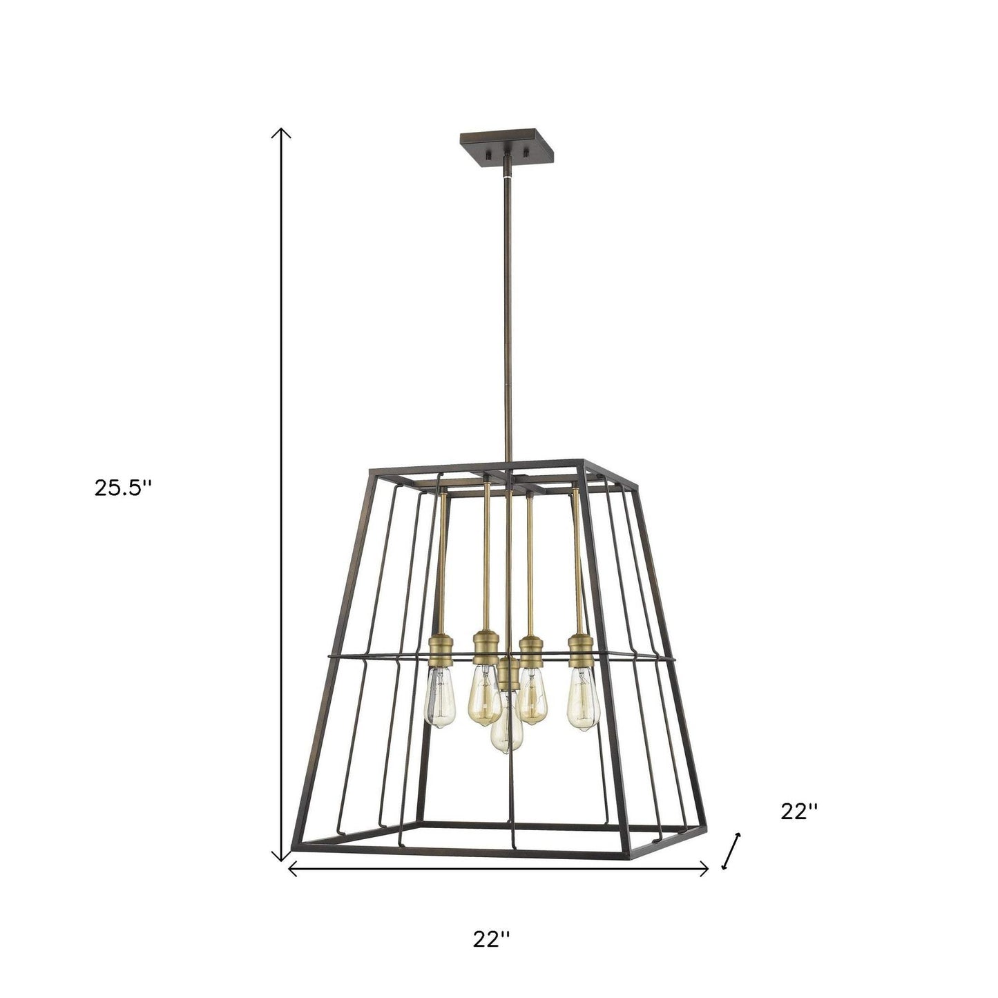 Charley 5-Light Oil-Rubbed Bronze Pendant - Homeroots - Flyclothing LLC