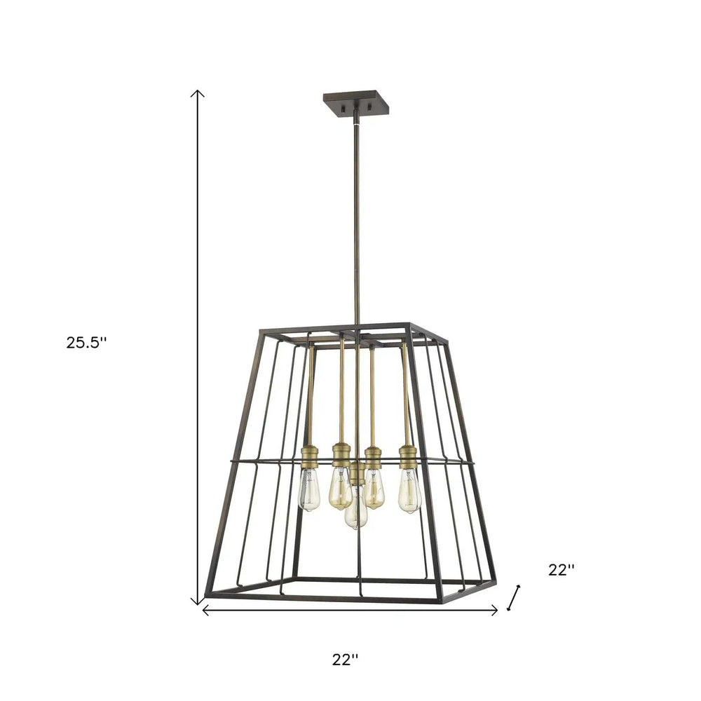 Charley 5-Light Oil-Rubbed Bronze Pendant - Homeroots - Flyclothing LLC