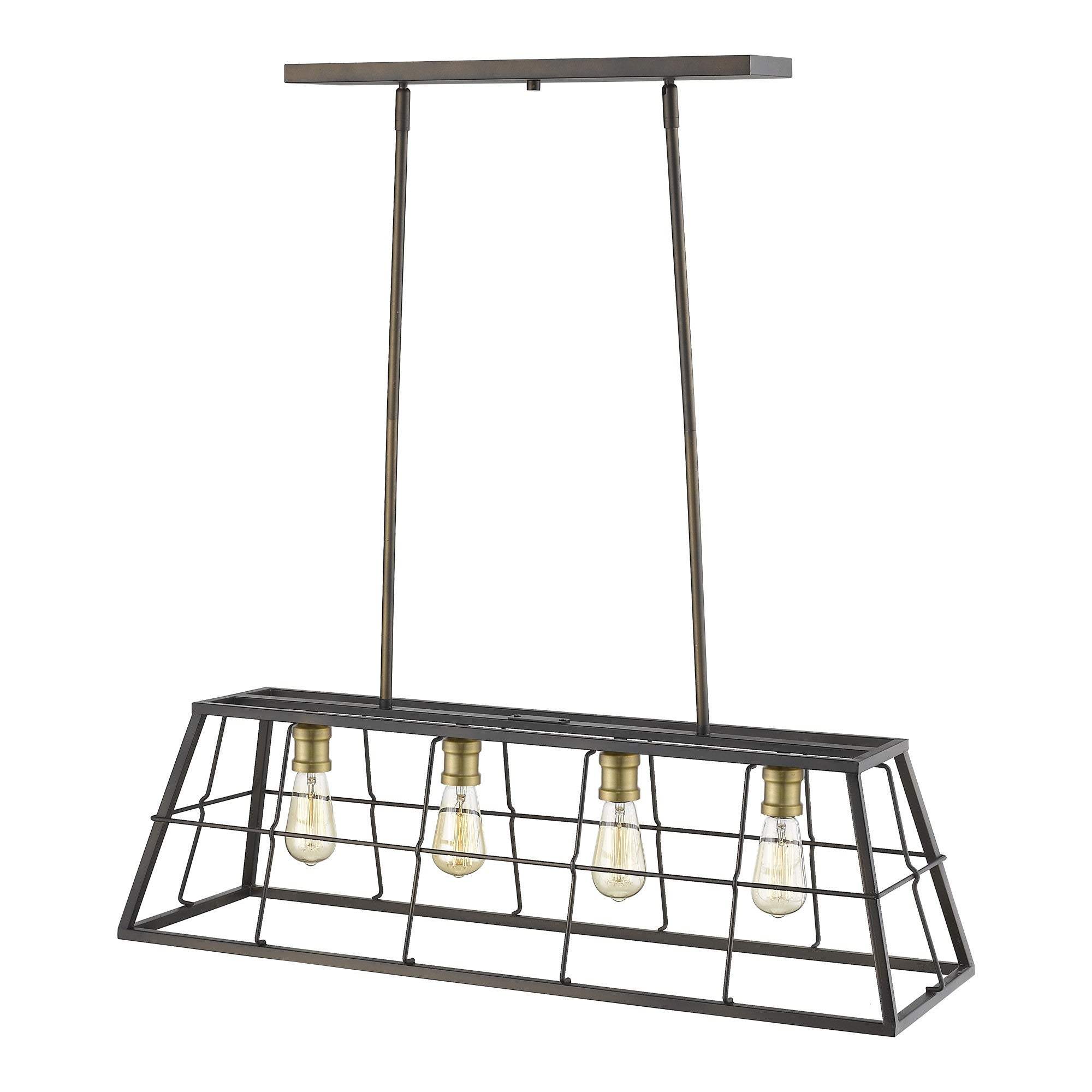 Charley 4-Light Oil-Rubbed Bronze Pendant - Homeroots - Flyclothing LLC