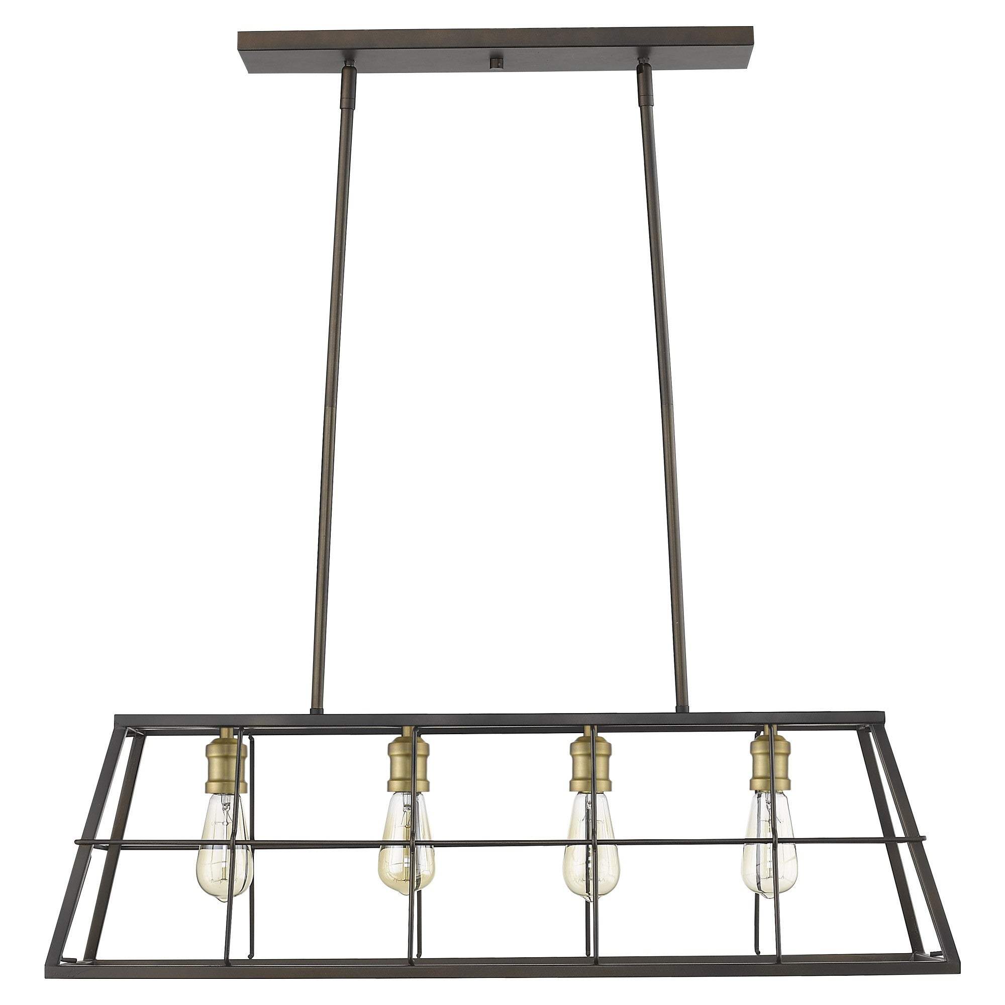 Charley 4-Light Oil-Rubbed Bronze Pendant - Homeroots - Flyclothing LLC