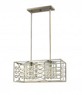 Brax 2-Light Washed Gold Island Pendant With Crystal Accents - Homeroots - Flyclothing LLC
