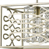 Brax 2-Light Washed Gold Island Pendant With Crystal Accents - Homeroots - Flyclothing LLC