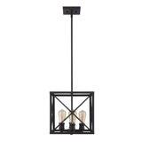 Brooklyn 4-Light Matte Black Pendant With Metal Framework Shade - Homeroots - Flyclothing LLC