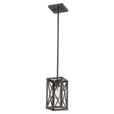 Bronze Metal Geometric Mini Pendant Hanging Light - Homeroots - Flyclothing LLC