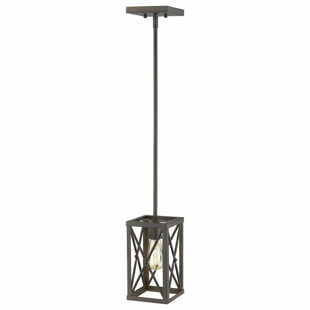 Bronze Metal Geometric Mini Pendant Hanging Light - Homeroots - Flyclothing LLC