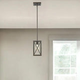 Bronze Metal Geometric Mini Pendant Hanging Light - Homeroots