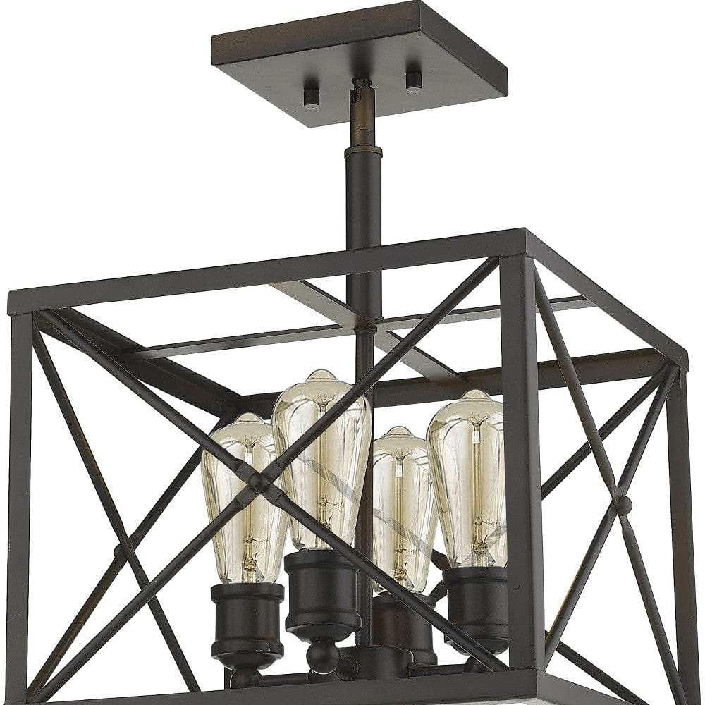 Brooklyn 4-Light Oil-Rubbed Bronze Convertible Pendant - Homeroots - Flyclothing LLC