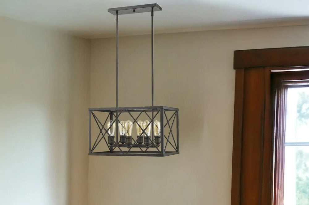 Brooklyn 6-Light Oil-Rubbed Bronze Pendant - Homeroots