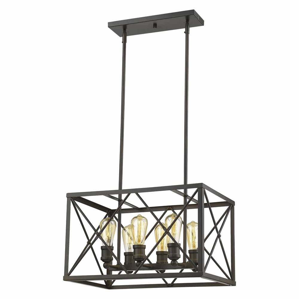 Brooklyn 6-Light Oil-Rubbed Bronze Pendant - Homeroots - Flyclothing LLC