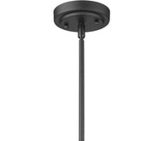 Matte Black Hanging Light with Dome Shade - Homeroots