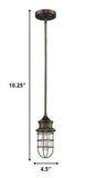 Antique Bronze Cage Pendant Hanging Light - Homeroots - Flyclothing LLC