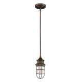 Antique Bronze Cage Pendant Hanging Light - Homeroots