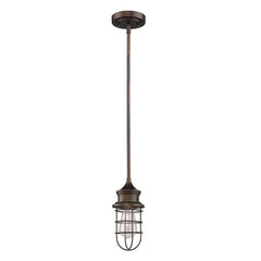 Antique Bronze Cage Pendant Hanging Light - Homeroots