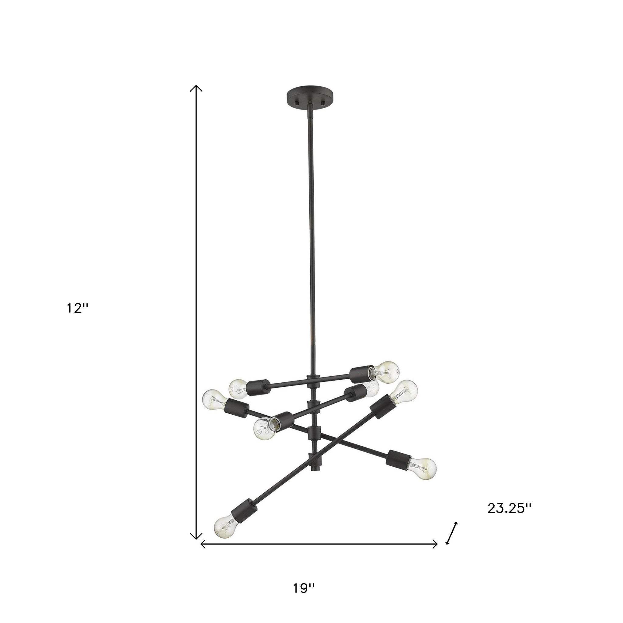 Calix 8-Light Oil-Rubbed Bronze Pendant - Homeroots - Flyclothing LLC