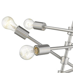 Calix 8-Light Satin Nickel Pendant - Homeroots