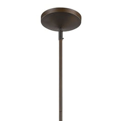 Greta 1-Light Oil-Rubbed Bronze Pendant With Gloss White Interior And Etched Glass Shade - Homeroots