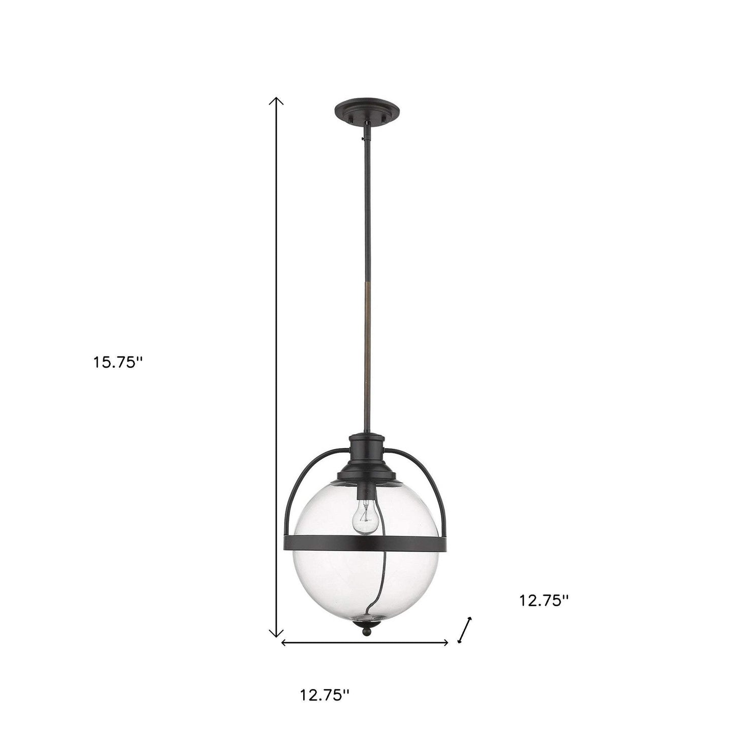 Kassian 1-Light Oil-Rubbed Bronze Pendant - Homeroots - Flyclothing LLC