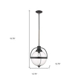 Kassian 1-Light Oil-Rubbed Bronze Pendant - Homeroots - Flyclothing LLC
