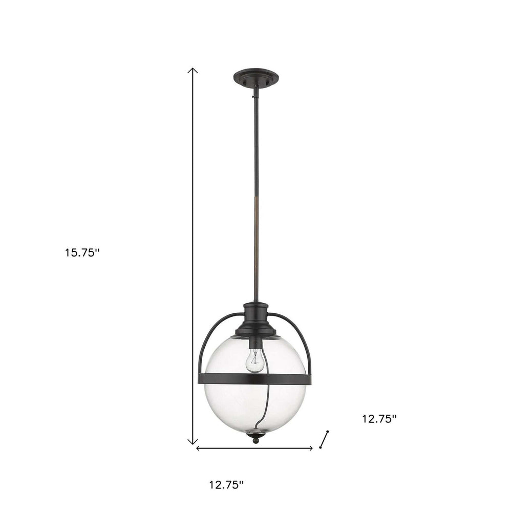 Kassian 1-Light Oil-Rubbed Bronze Pendant - Homeroots - Flyclothing LLC