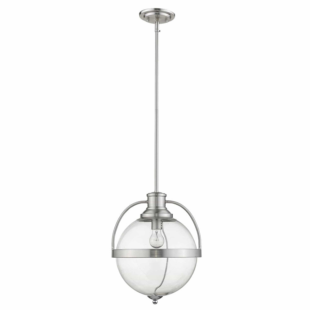 Kassian 1-Light Satin Nickel Pendant - Homeroots