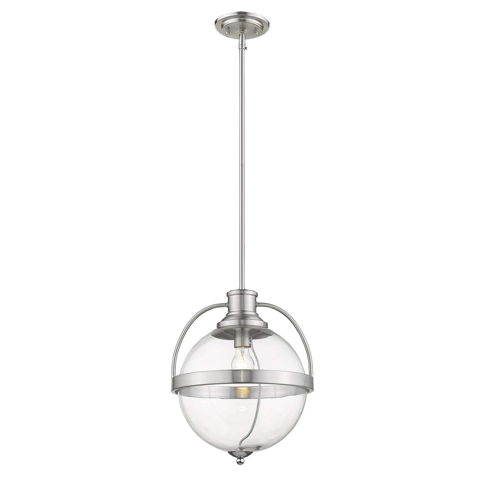 Kassian 1-Light Satin Nickel Pendant - Homeroots - Flyclothing LLC