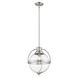 Kassian 1-Light Satin Nickel Pendant - Homeroots