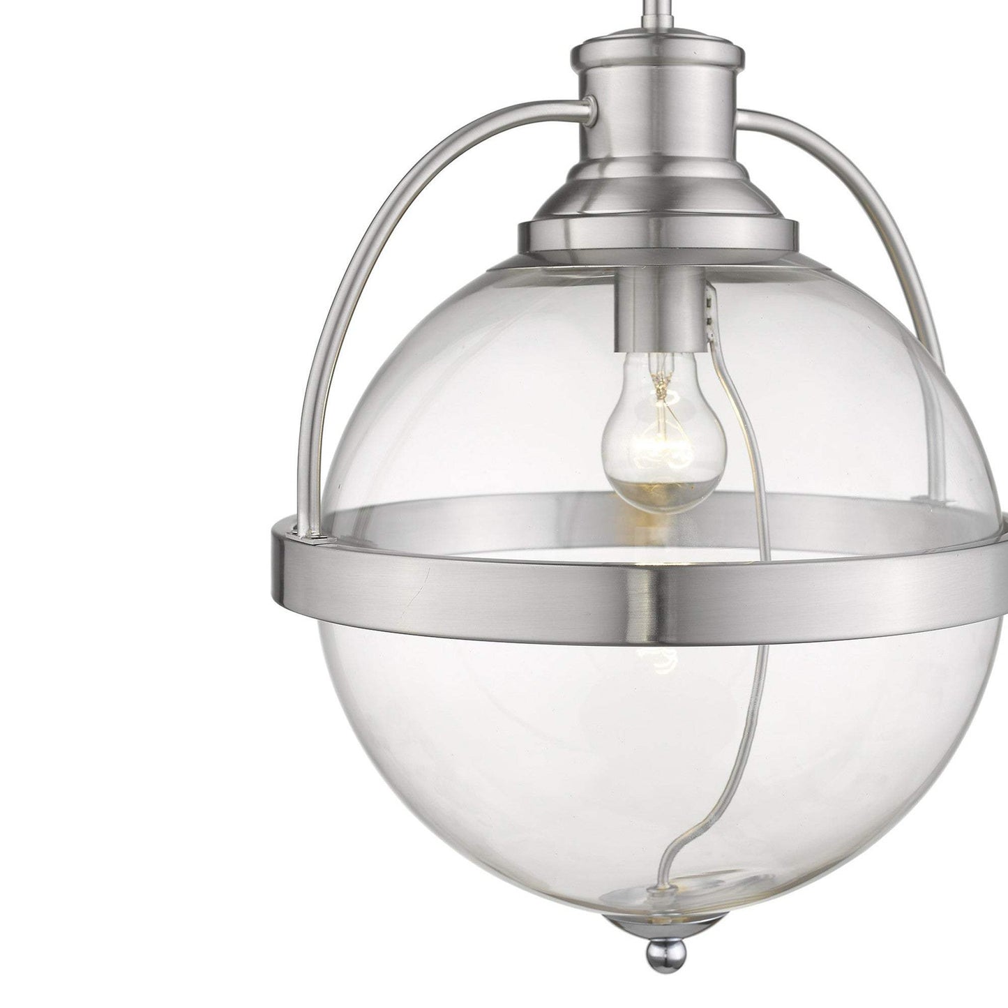 Kassian 1-Light Satin Nickel Pendant - Homeroots - Flyclothing LLC
