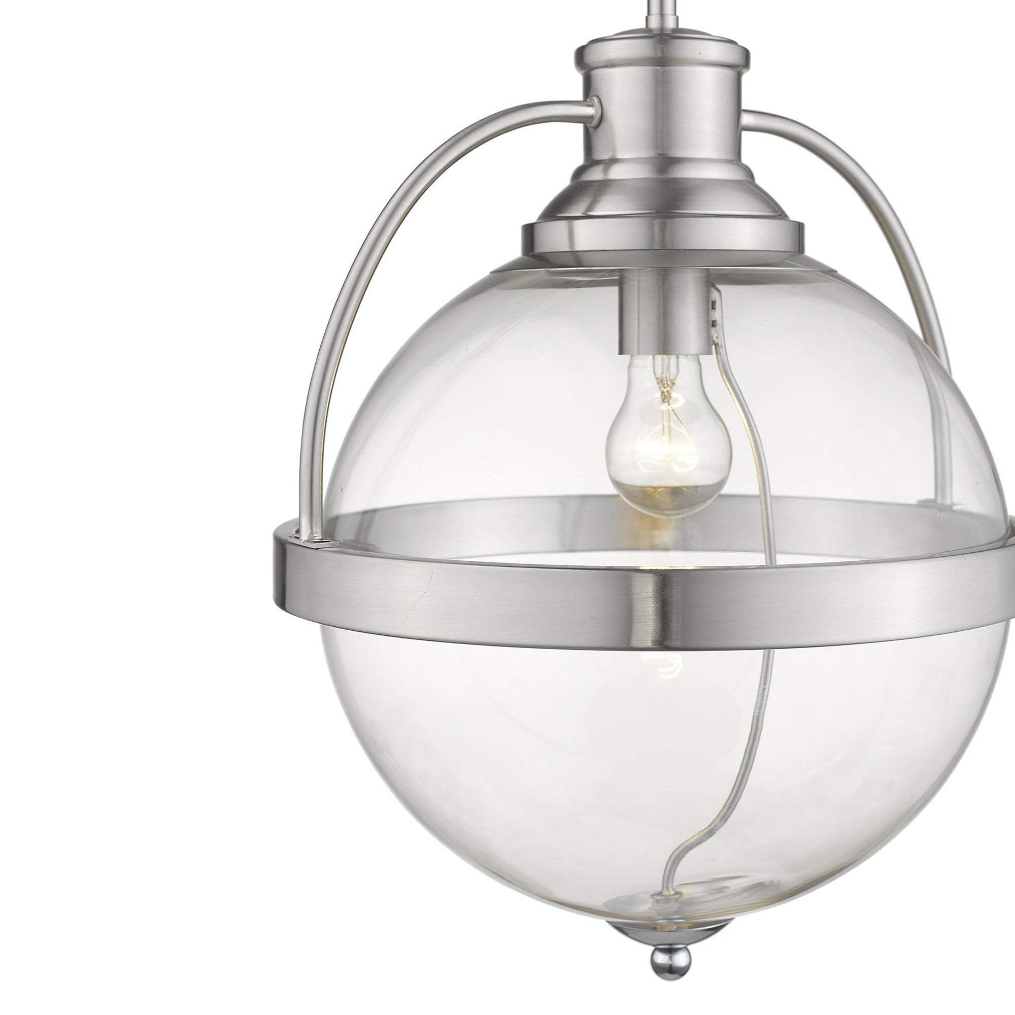 Kassian 1-Light Satin Nickel Pendant - Homeroots - Flyclothing LLC