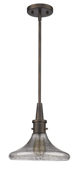 Antique Bronze Hanging Light with Pebbled Glass Shade - Homeroots - Flyclothing LLC