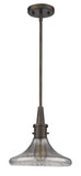 Antique Bronze Hanging Light with Pebbled Glass Shade - Homeroots