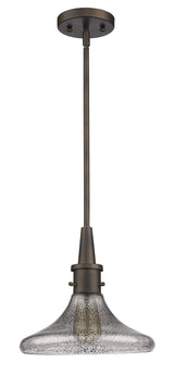 Antique Bronze Hanging Light with Pebbled Glass Shade - Homeroots - Flyclothing LLC