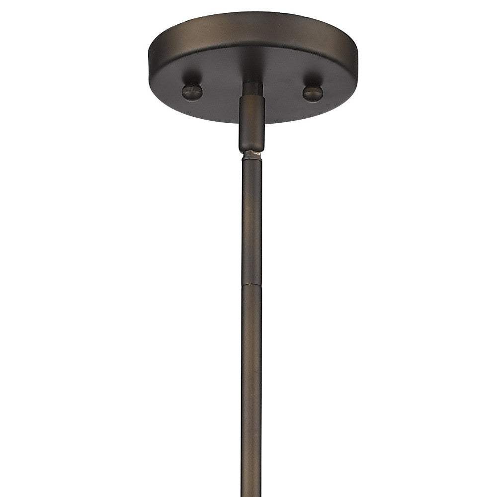 Antique Bronze Hanging Light with Pebbled Glass Shade - Homeroots - Flyclothing LLC