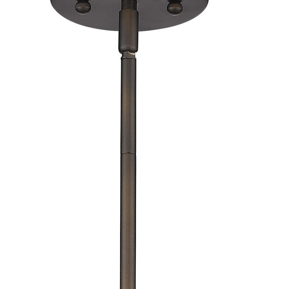 Antique Bronze Hanging Light with Pebbled Glass Shade - Homeroots - Flyclothing LLC