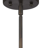 Bronze Hanging Light with Ribbed Pebbled Glass Shade - Homeroots - Flyclothing LLC