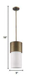 Midtown 1-Light Raw Brass Pendant With Frosted Glass Shade - Homeroots - Flyclothing LLC