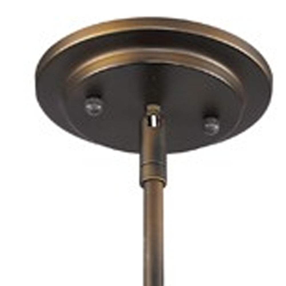 Bronze Metal Hanging Light with Mesh Shade - Homeroots - Flyclothing LLC