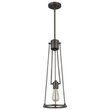 Jade 1-Light Oil-Rubbed Bronze Pendant With Vertical Structural Frames - Homeroots - Flyclothing LLC