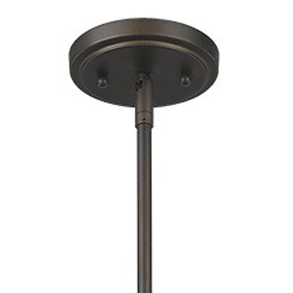 Jade 1-Light Oil-Rubbed Bronze Pendant With Vertical Structural Frames - Homeroots