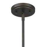 Jade 1-Light Oil-Rubbed Bronze Pendant With Vertical Structural Frames - Homeroots