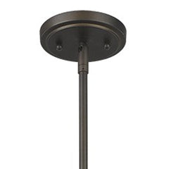 Jade 1-Light Oil-Rubbed Bronze Pendant With Vertical Structural Frames - Homeroots