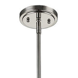 Jade 1-Light Polished Nickel Pendant With Vertical Structural Frames - Homeroots