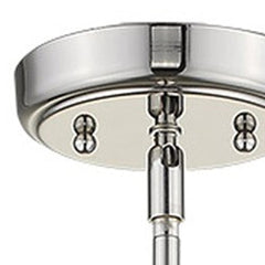 Silver Metal Hanging with Round Clear Glass Shade - Homeroots