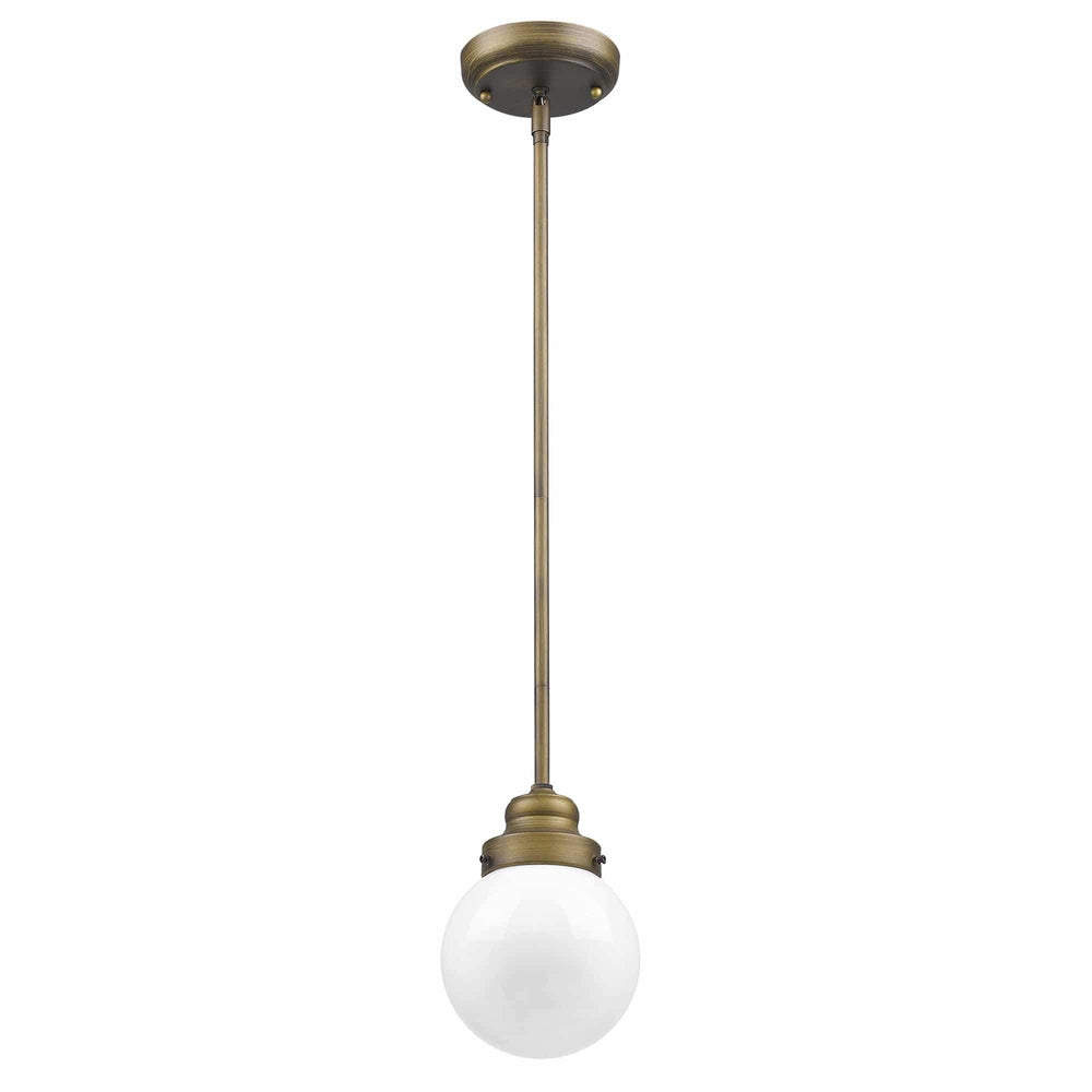 Brushed Gold Metal Hanging with Round Glass Shade - Homeroots - Flyclothing LLC