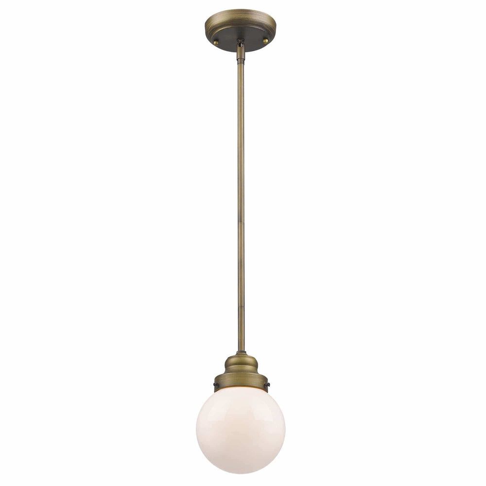 Brushed Gold Metal Hanging with Round Glass Shade - Homeroots - Flyclothing LLC
