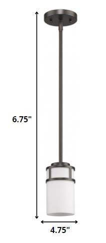 Brushed Bronze Minimalist Cylindrical Hanging Light - Homeroots - Flyclothing LLC