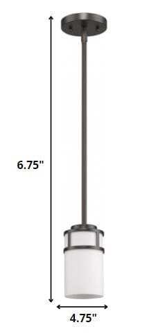 Brushed Bronze Minimalist Cylindrical Hanging Light - Homeroots - Flyclothing LLC