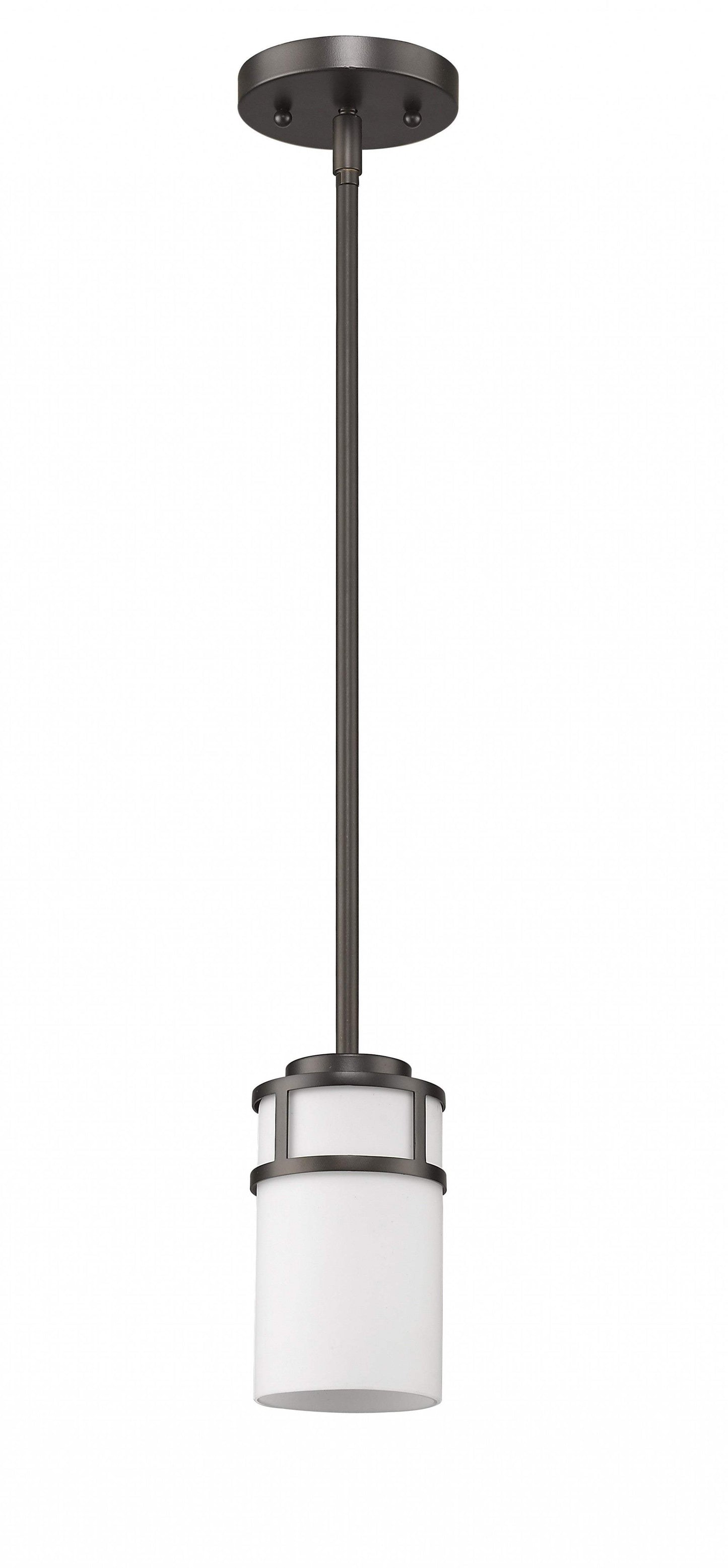 Brushed Bronze Minimalist Cylindrical Hanging Light - Homeroots - Flyclothing LLC
