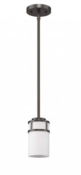 Brushed Bronze Minimalist Cylindrical Hanging Light - Homeroots - Flyclothing LLC