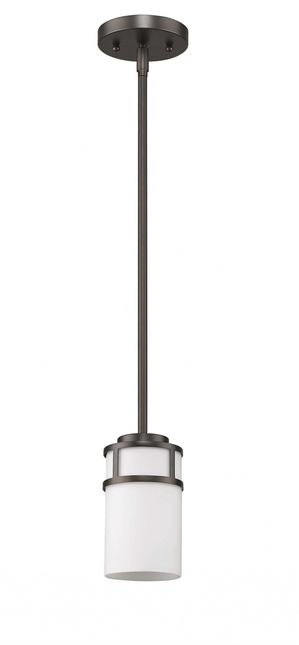 Brushed Bronze Minimalist Cylindrical Hanging Light - Homeroots - Flyclothing LLC